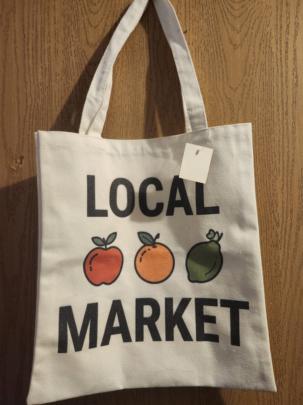 Local Market Graphic Tote - Cream & Black, NWT